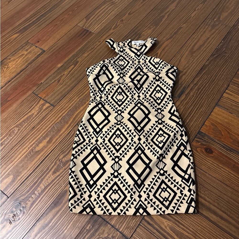 Emerald Sundae Black and Cream Dress